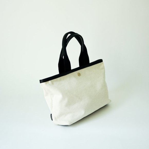 Skagen White Canvas  with black leather trim Tote - Picture 9 of 9